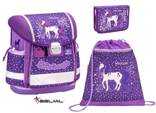 Belmil Classy Lovas/Believe in Magic Purple iskolatáska szett (403-13)